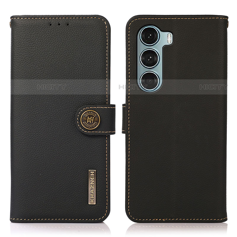 Funda de Cuero Cartera con Soporte Carcasa B02H para Motorola Moto Edge S30 5G Negro