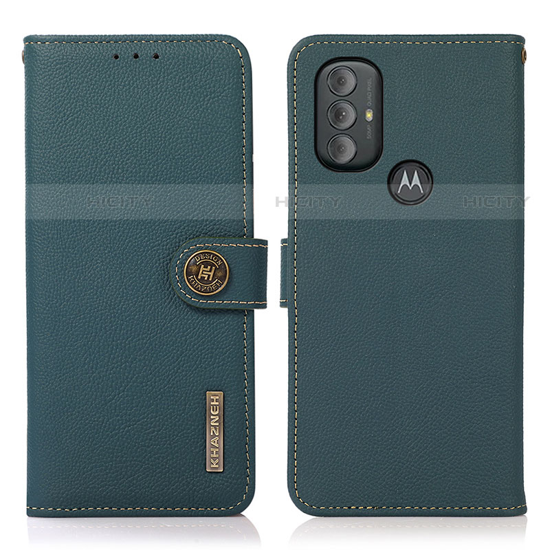 Funda de Cuero Cartera con Soporte Carcasa B02H para Motorola Moto G Play (2023) Verde