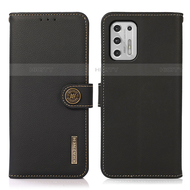 Funda de Cuero Cartera con Soporte Carcasa B02H para Motorola Moto G Stylus (2021) Negro