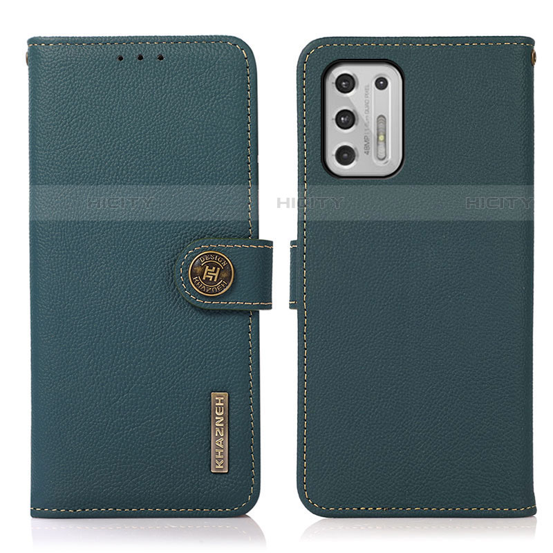 Funda de Cuero Cartera con Soporte Carcasa B02H para Motorola Moto G Stylus (2021) Verde