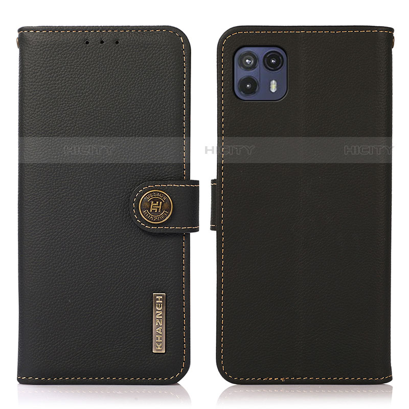 Funda de Cuero Cartera con Soporte Carcasa B02H para Motorola Moto G50 5G Negro