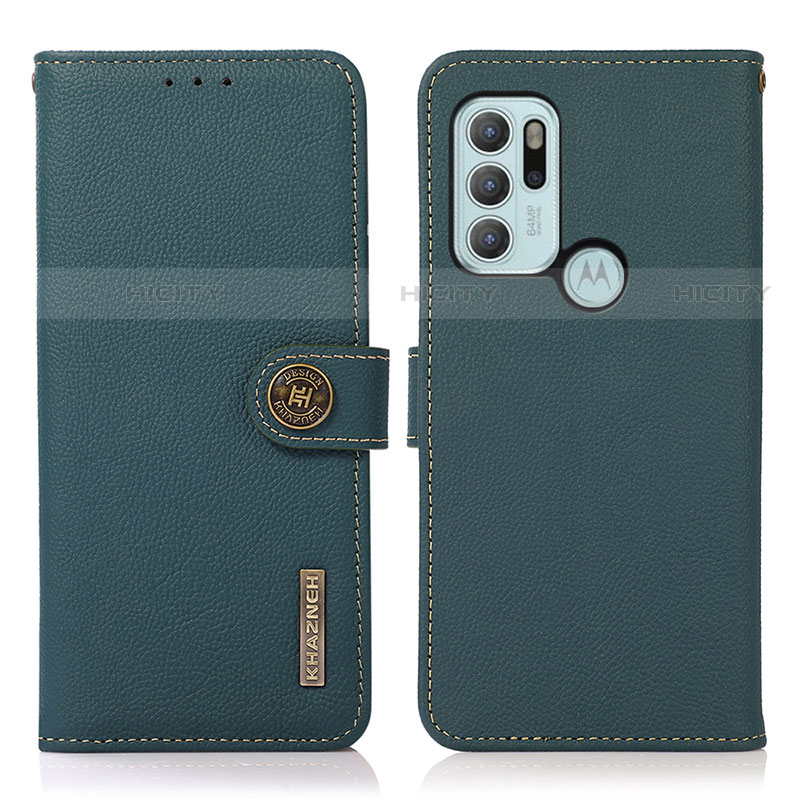 Funda de Cuero Cartera con Soporte Carcasa B02H para Motorola Moto G60s