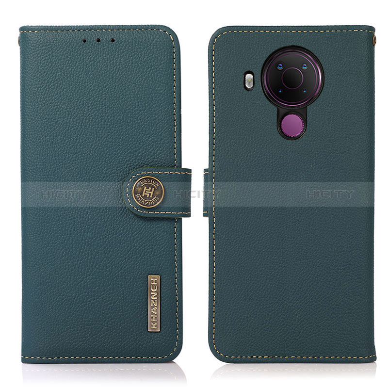 Funda de Cuero Cartera con Soporte Carcasa B02H para Nokia 5.4 Verde