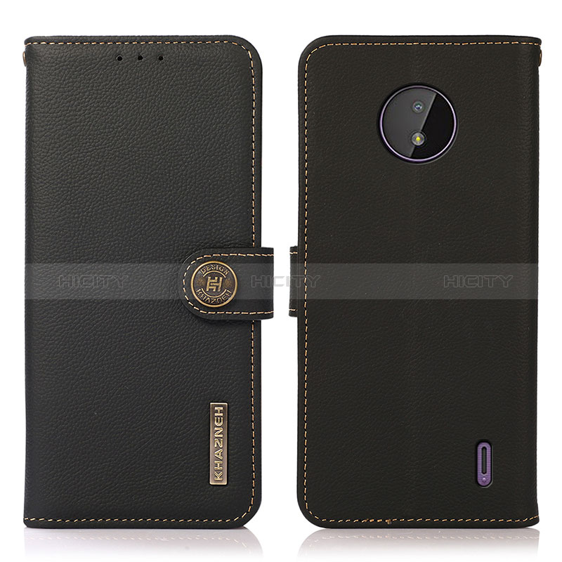 Funda de Cuero Cartera con Soporte Carcasa B02H para Nokia C10 Negro