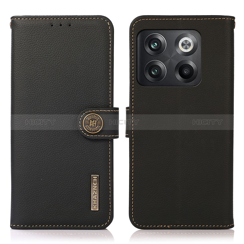 Funda de Cuero Cartera con Soporte Carcasa B02H para OnePlus 10T 5G Negro