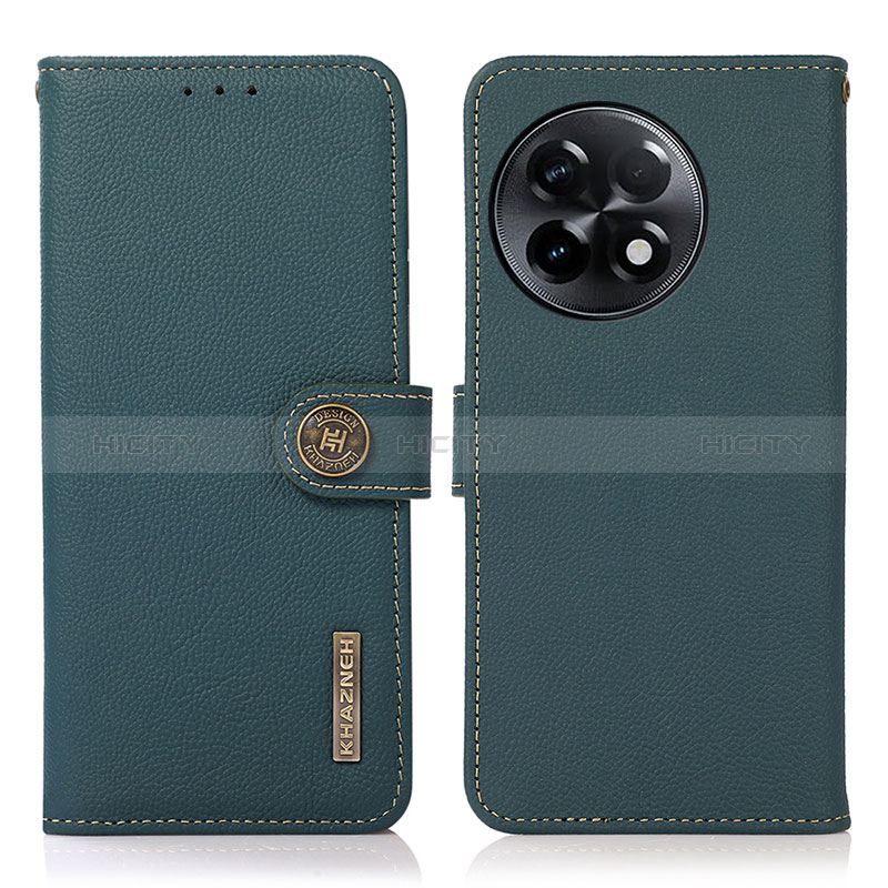 Funda de Cuero Cartera con Soporte Carcasa B02H para OnePlus 11R 5G Verde