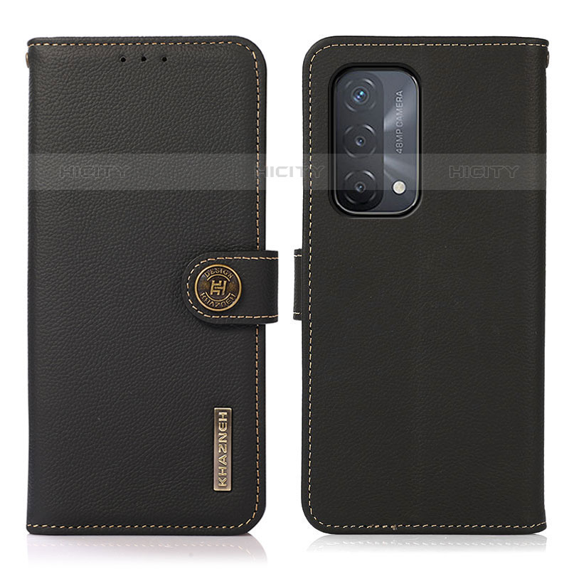 Funda de Cuero Cartera con Soporte Carcasa B02H para Oppo A93 5G Negro