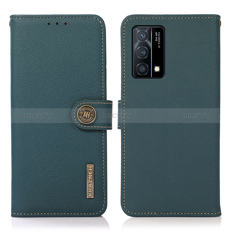 Funda de Cuero Cartera con Soporte Carcasa B02H para Oppo K9 5G Verde