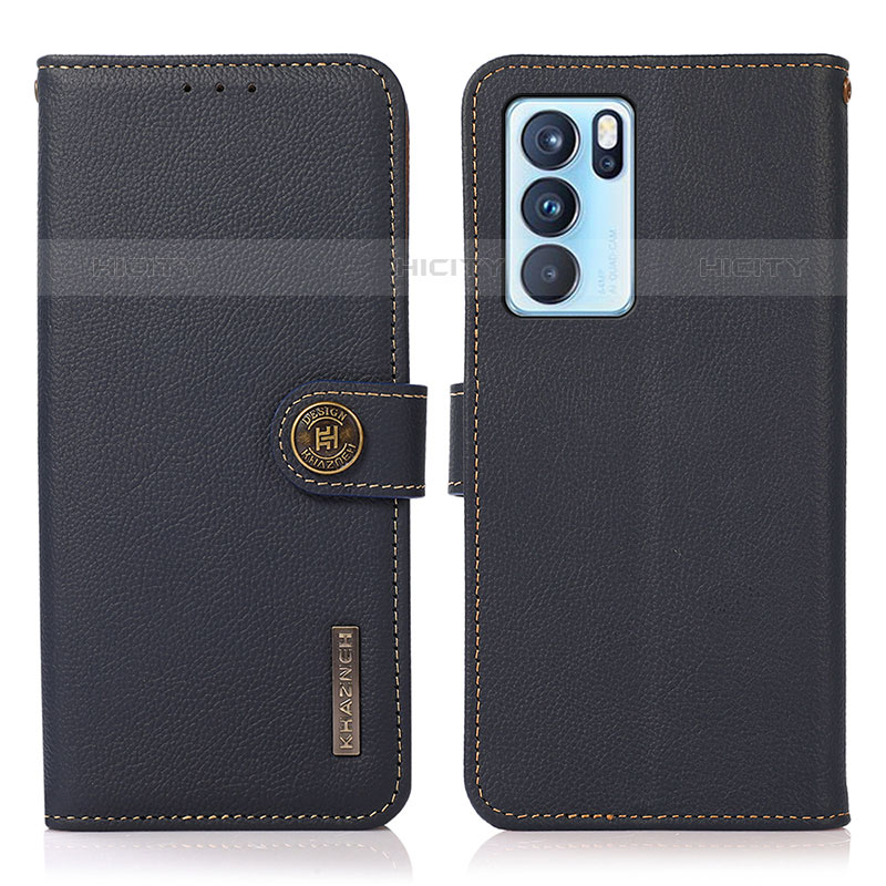 Funda de Cuero Cartera con Soporte Carcasa B02H para Oppo Reno6 Pro 5G India