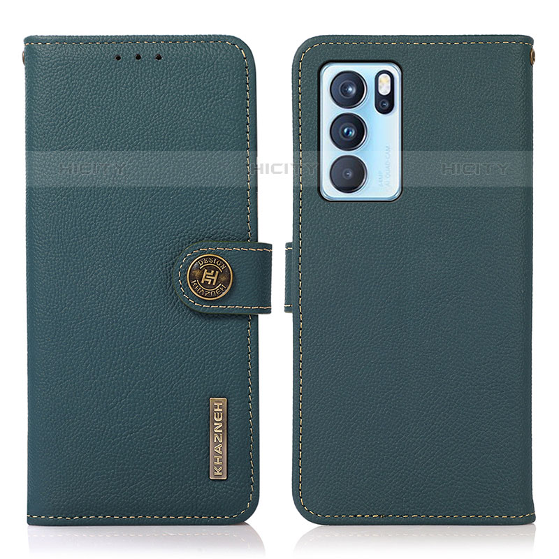 Funda de Cuero Cartera con Soporte Carcasa B02H para Oppo Reno6 Pro 5G India