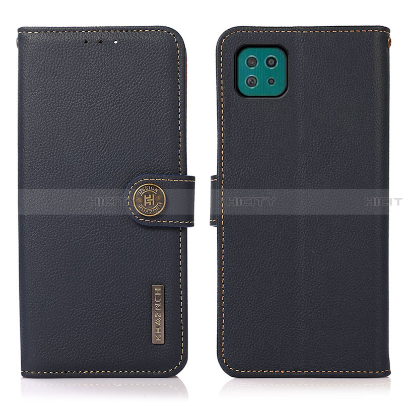 Funda de Cuero Cartera con Soporte Carcasa B02H para Samsung Galaxy A22 5G Azul