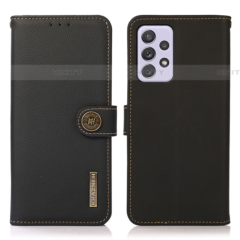 Funda de Cuero Cartera con Soporte Carcasa B02H para Samsung Galaxy A73 5G Negro