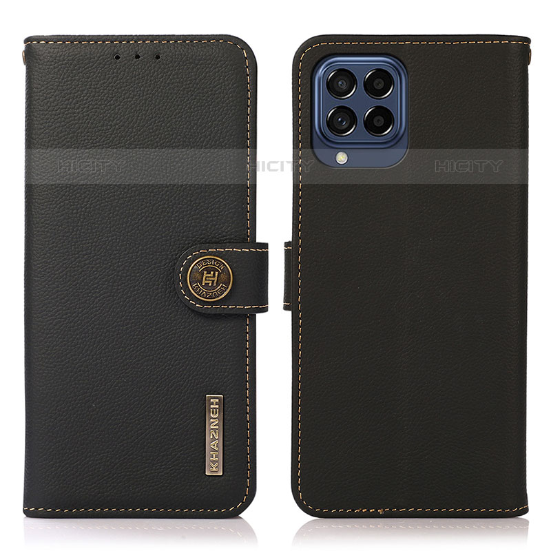 Funda de Cuero Cartera con Soporte Carcasa B02H para Samsung Galaxy M53 5G Negro