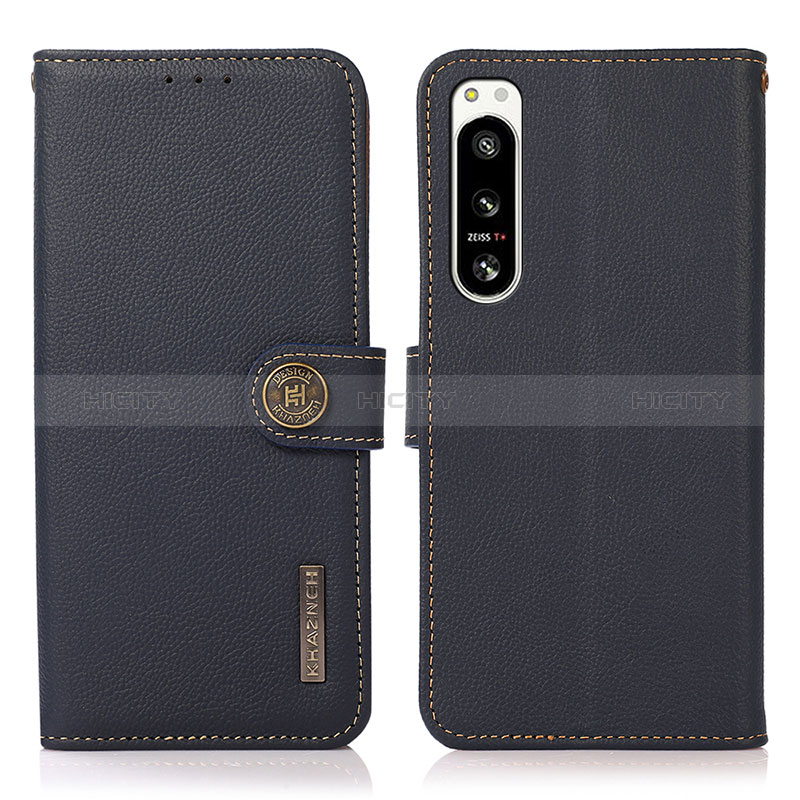 Funda de Cuero Cartera con Soporte Carcasa B02H para Sony Xperia 5 IV Azul