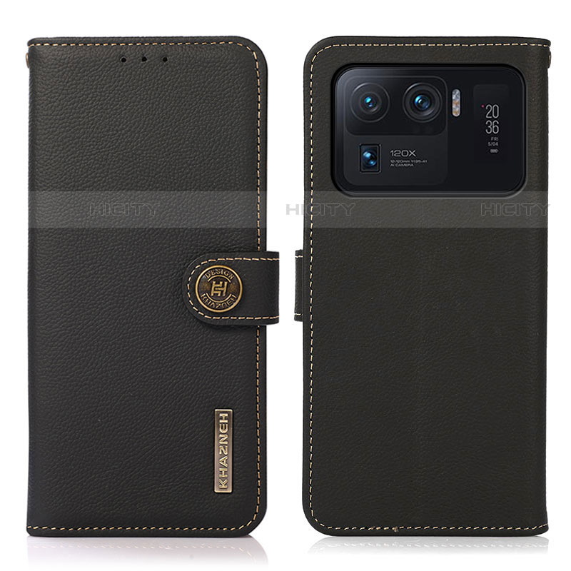 Funda de Cuero Cartera con Soporte Carcasa B02H para Xiaomi Mi 11 Ultra 5G Negro