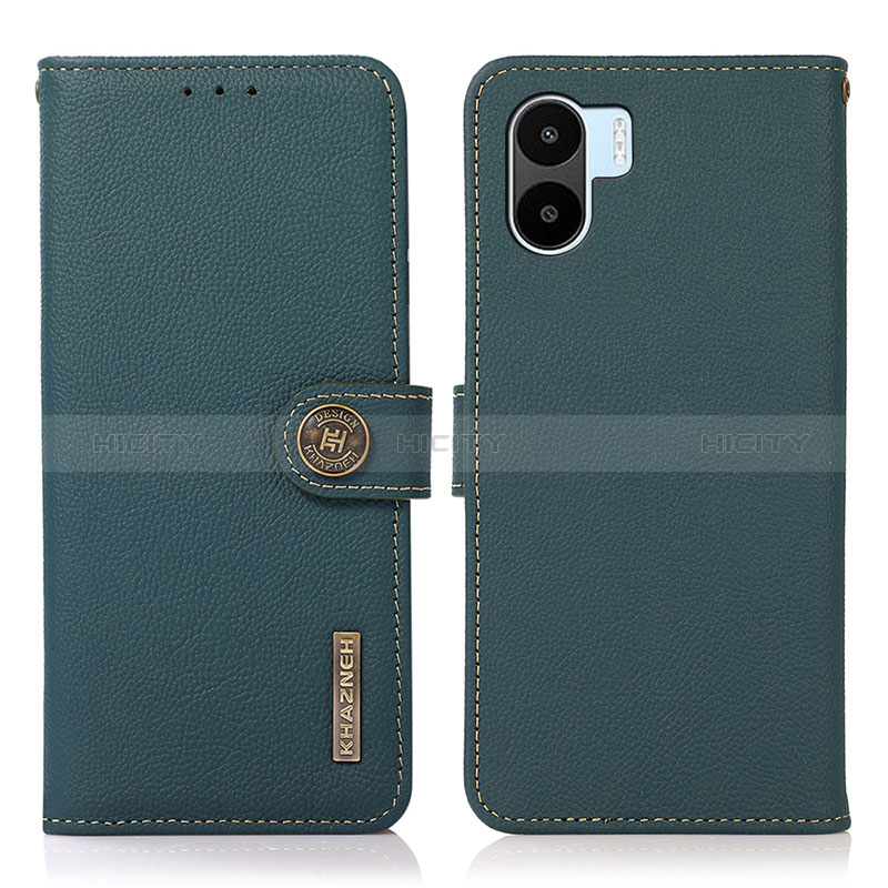 Funda de Cuero Cartera con Soporte Carcasa B02H para Xiaomi Poco C51 Verde