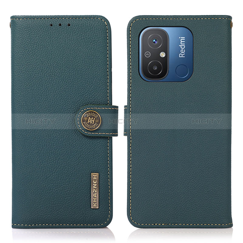 Funda de Cuero Cartera con Soporte Carcasa B02H para Xiaomi Poco C55 Verde