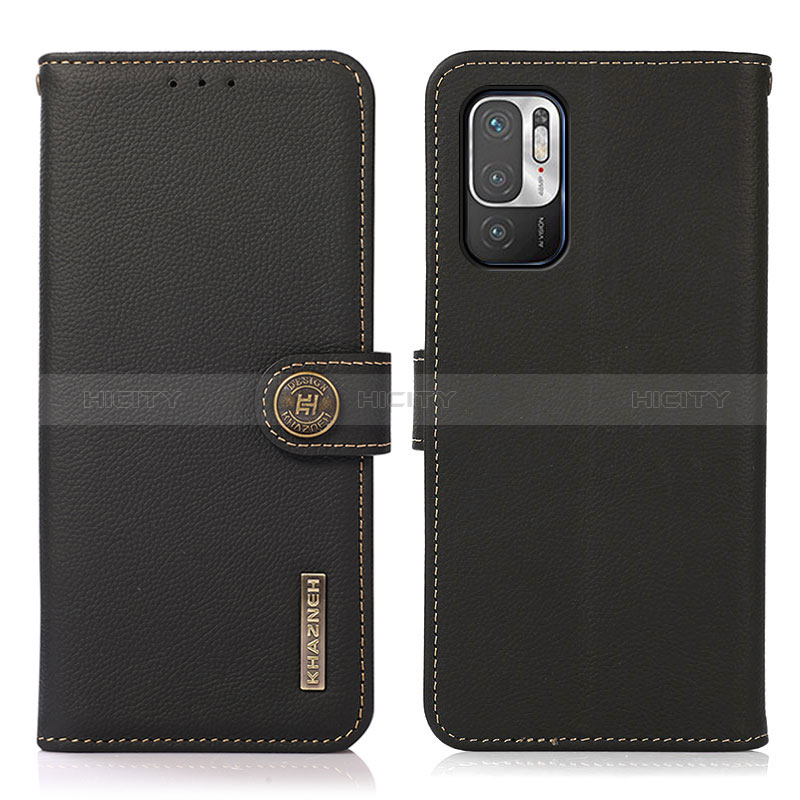 Funda de Cuero Cartera con Soporte Carcasa B02H para Xiaomi POCO M3 Pro 5G Negro