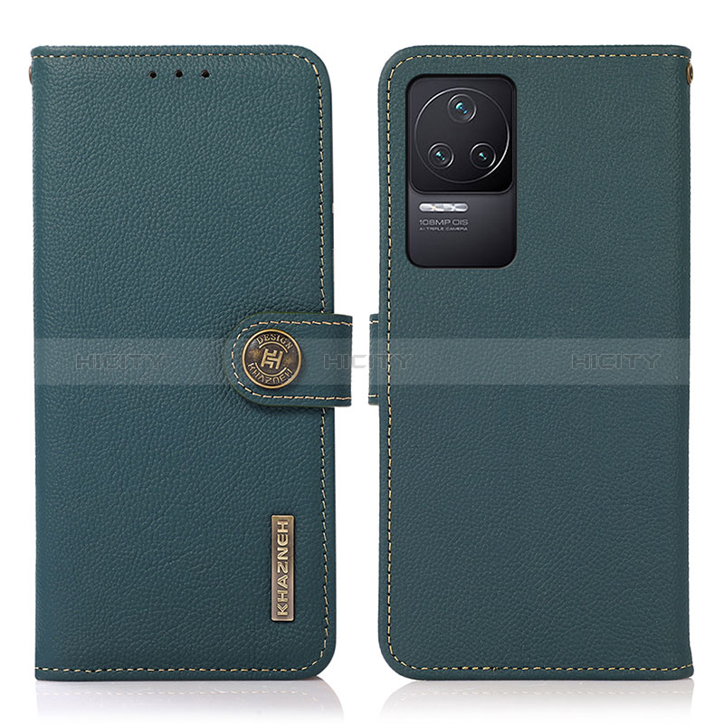 Funda de Cuero Cartera con Soporte Carcasa B02H para Xiaomi Redmi K50 5G Verde