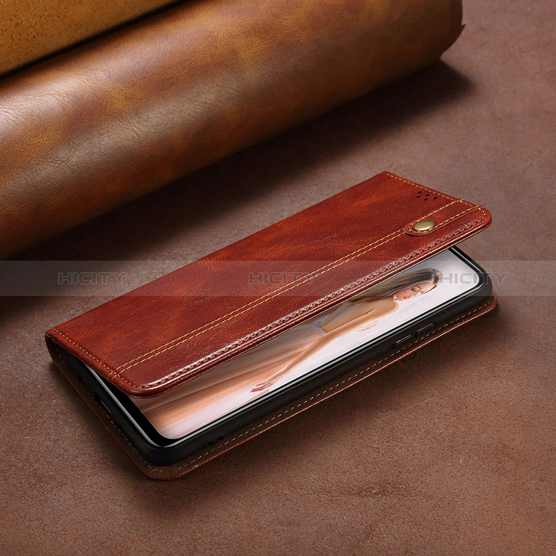 Funda de Cuero Cartera con Soporte Carcasa B02S para Huawei P50 Marron