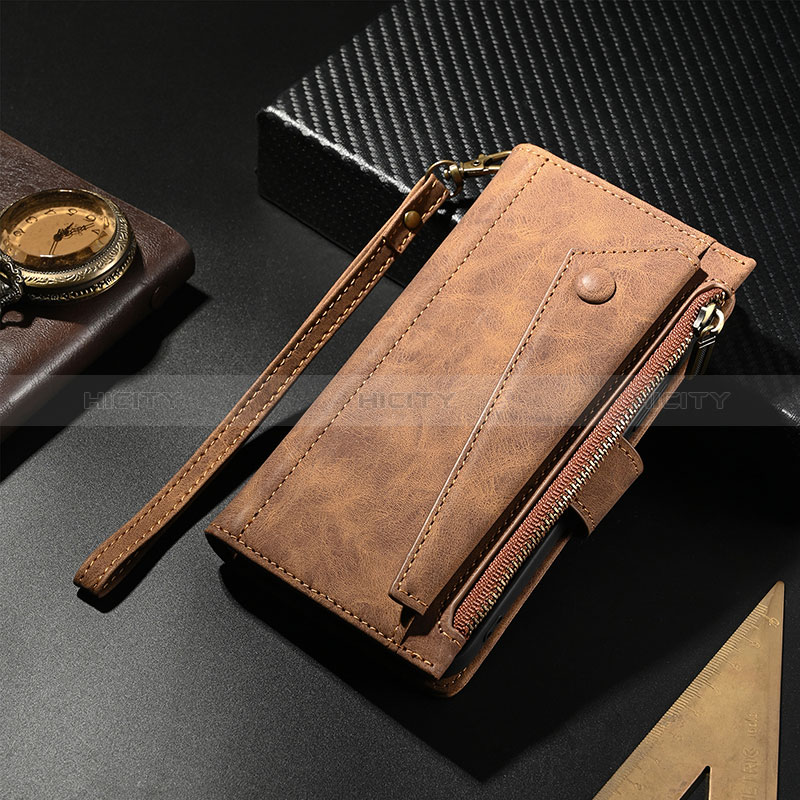 Funda de Cuero Cartera con Soporte Carcasa B02S para Nokia XR20 Marron