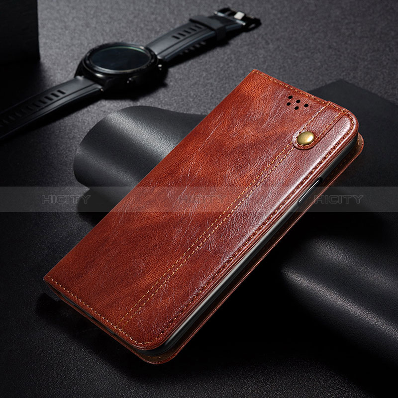 Funda de Cuero Cartera con Soporte Carcasa B02S para Realme Narzo 30 5G Marron