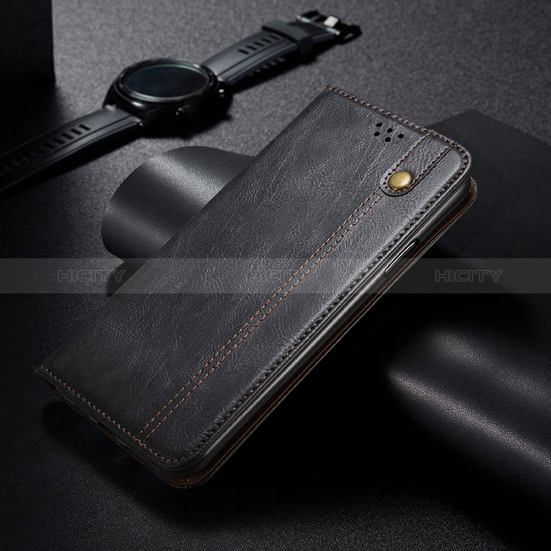 Funda de Cuero Cartera con Soporte Carcasa B02S para Realme Q3i 5G Negro