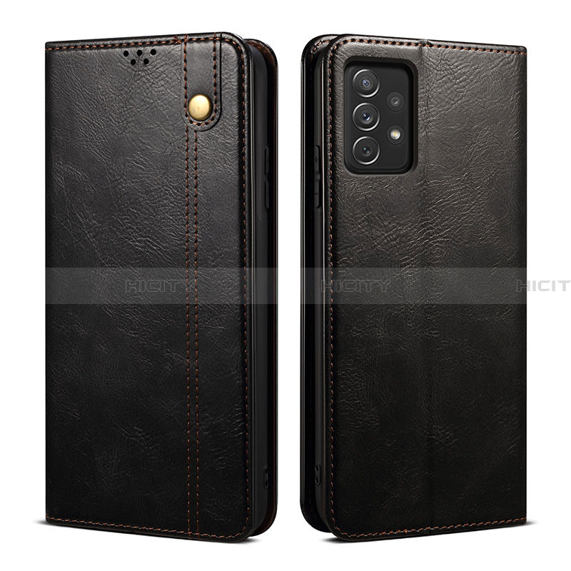 Funda de Cuero Cartera con Soporte Carcasa B02S para Samsung Galaxy A32 4G Negro