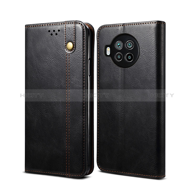 Funda de Cuero Cartera con Soporte Carcasa B02S para Xiaomi Mi 10i 5G Negro