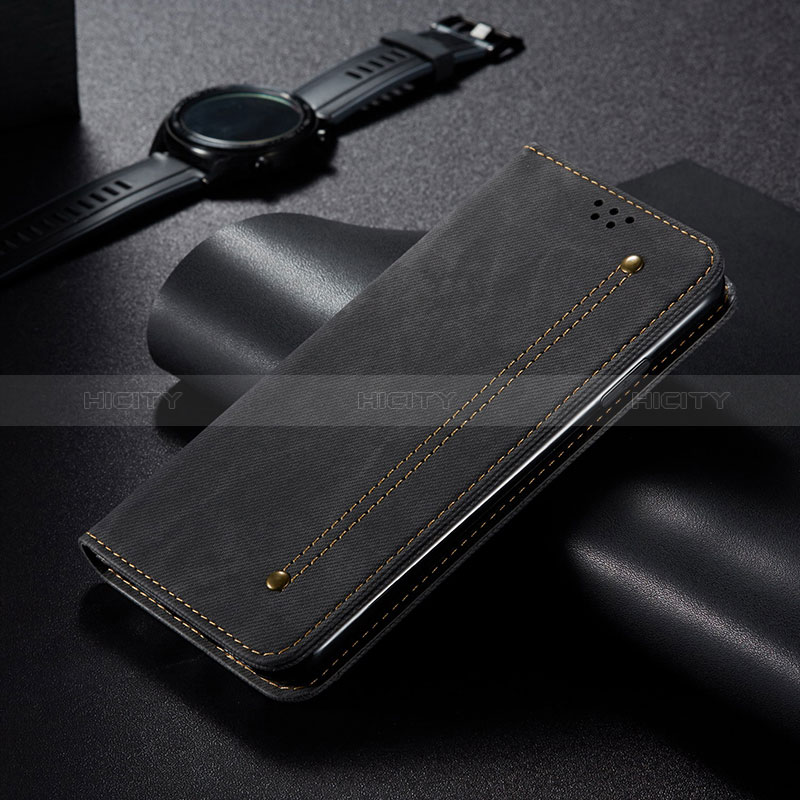 Funda de Cuero Cartera con Soporte Carcasa B02S para Xiaomi Poco C65 Negro