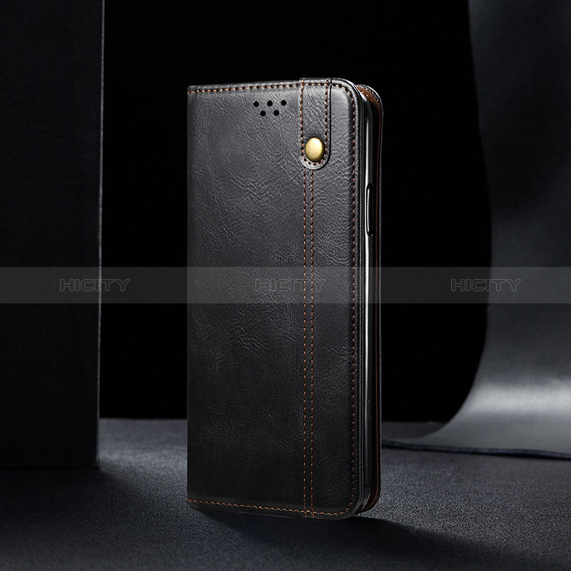 Funda de Cuero Cartera con Soporte Carcasa B02S para Xiaomi Redmi 9 Power Negro