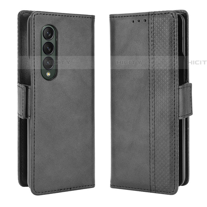 Funda de Cuero Cartera con Soporte Carcasa B02Y para Samsung Galaxy Z Fold4 5G Negro