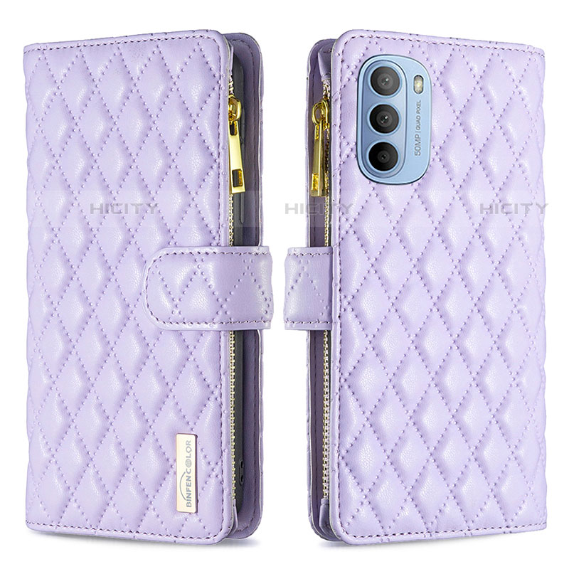 Funda de Cuero Cartera con Soporte Carcasa B03F para Motorola Moto G41