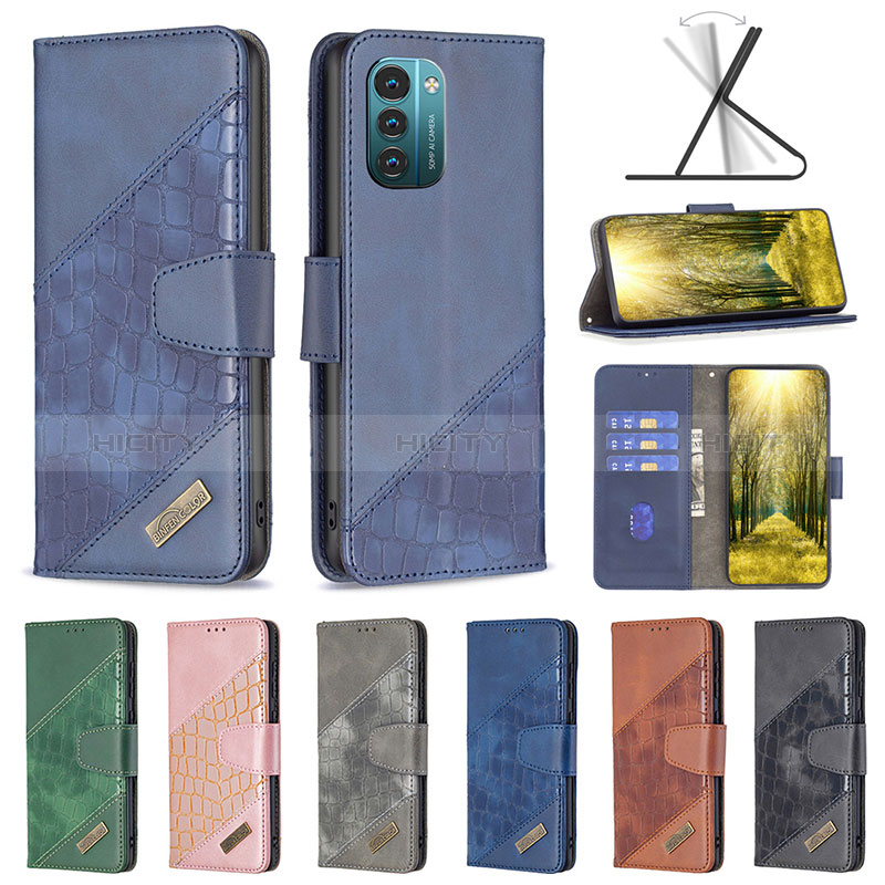 Funda de Cuero Cartera con Soporte Carcasa B03F para Nokia G21