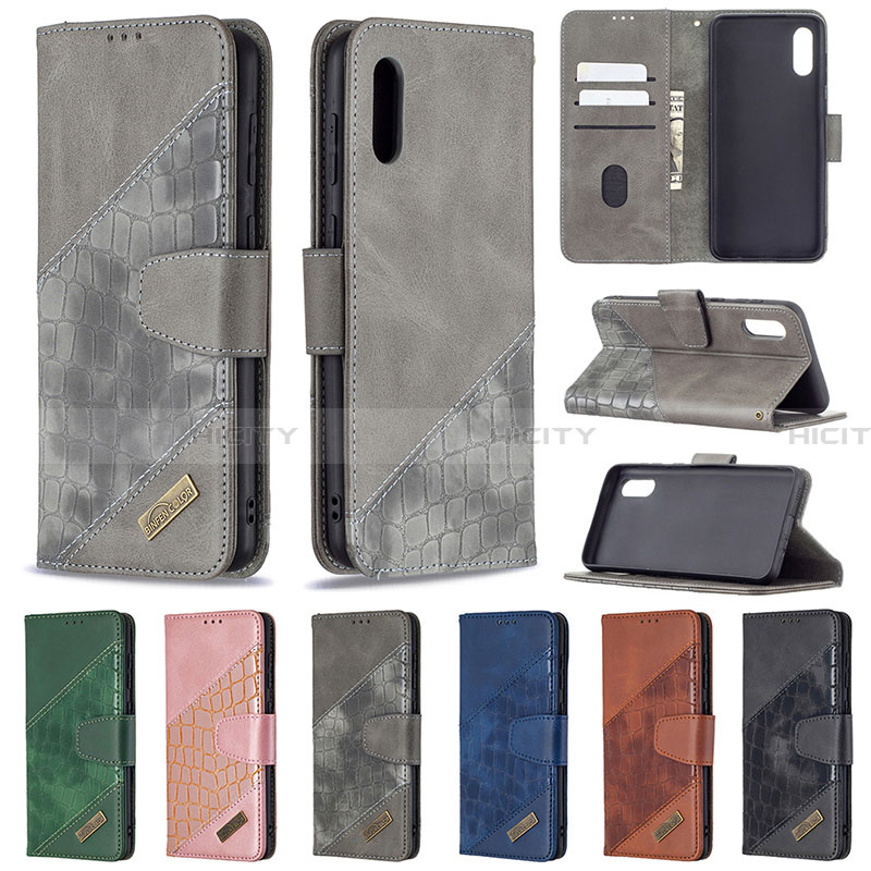 Funda de Cuero Cartera con Soporte Carcasa B03F para Samsung Galaxy A02