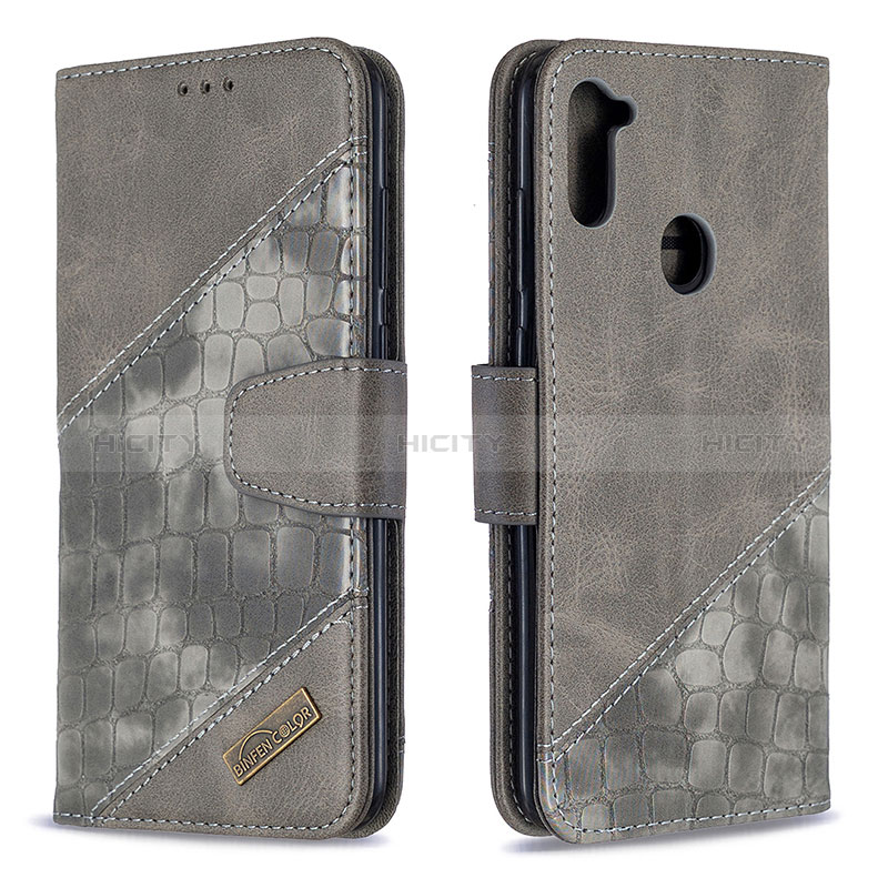 Funda de Cuero Cartera con Soporte Carcasa B03F para Samsung Galaxy A11