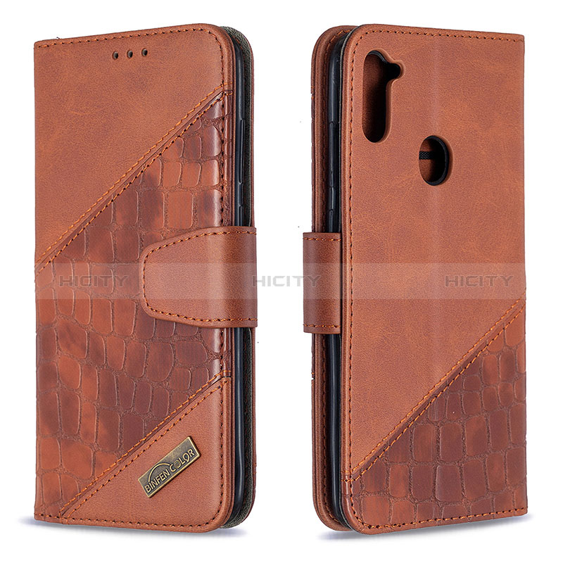 Funda de Cuero Cartera con Soporte Carcasa B03F para Samsung Galaxy A11