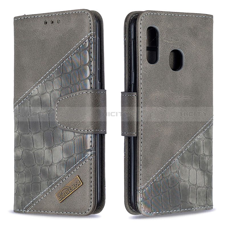 Funda de Cuero Cartera con Soporte Carcasa B03F para Samsung Galaxy A20e