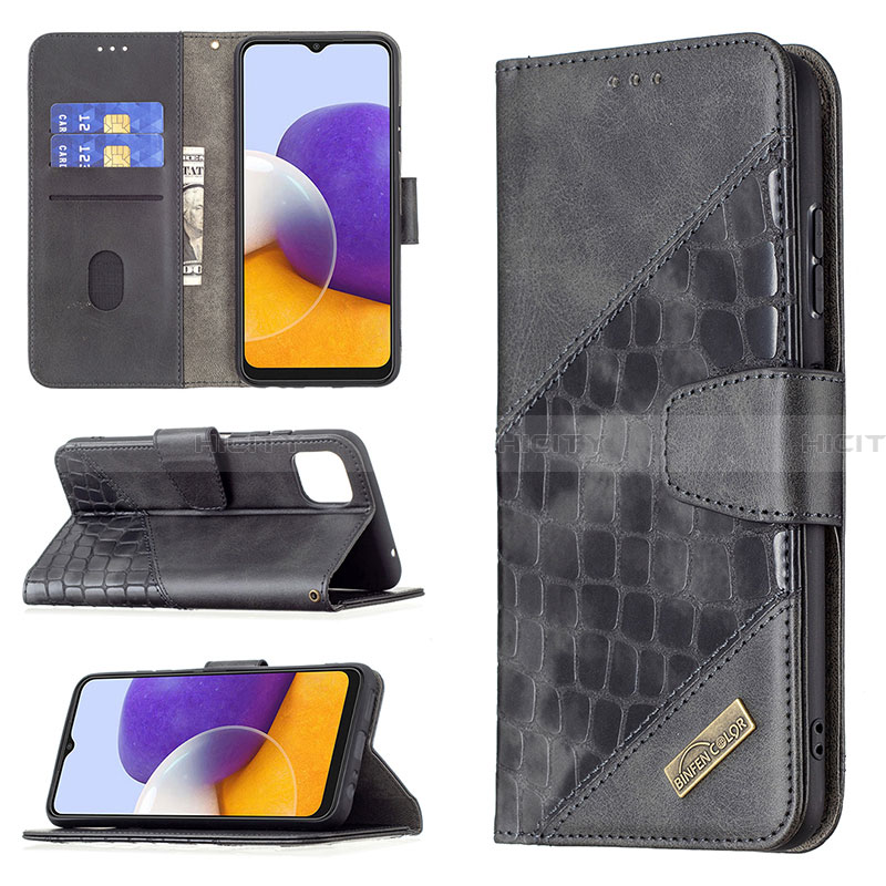 Funda de Cuero Cartera con Soporte Carcasa B03F para Samsung Galaxy A22 5G