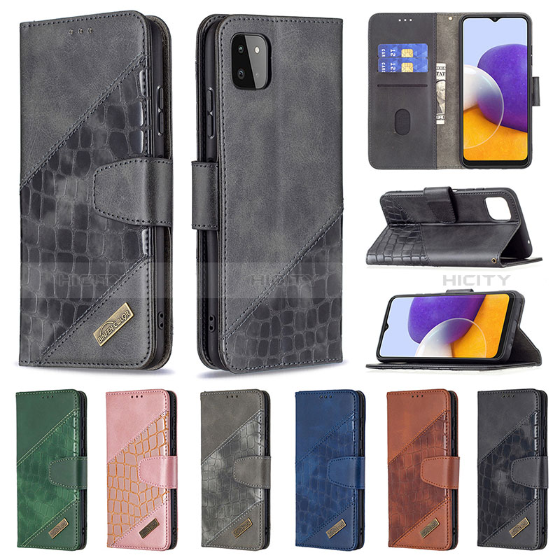 Funda de Cuero Cartera con Soporte Carcasa B03F para Samsung Galaxy A22s 5G