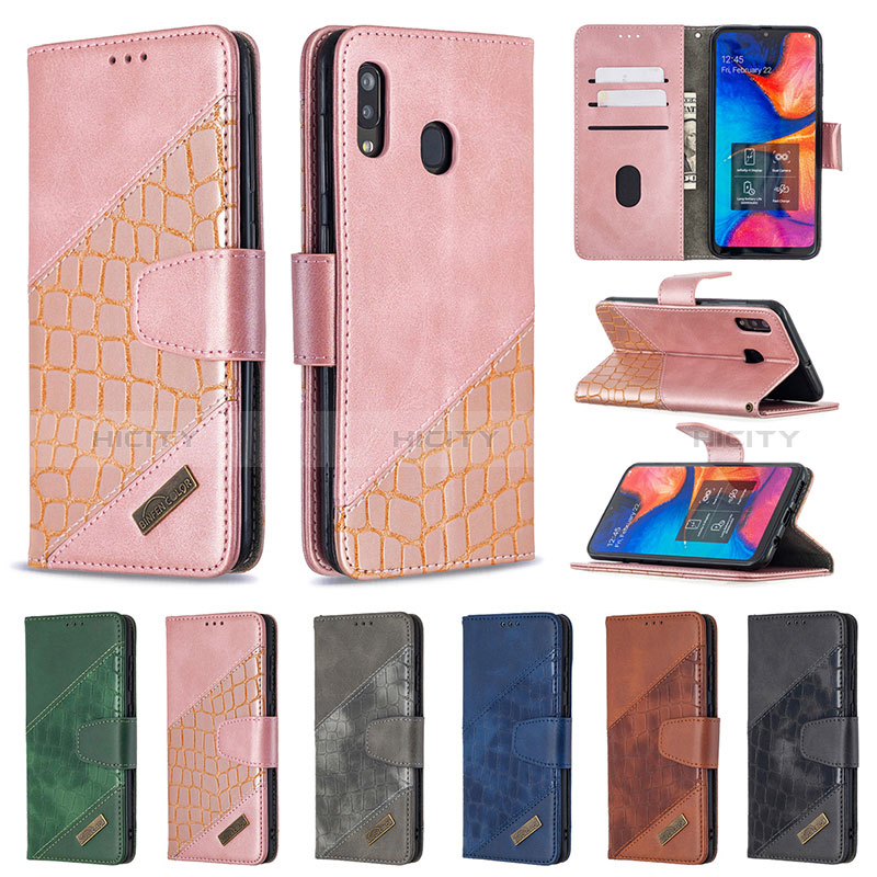 Funda de Cuero Cartera con Soporte Carcasa B03F para Samsung Galaxy A30