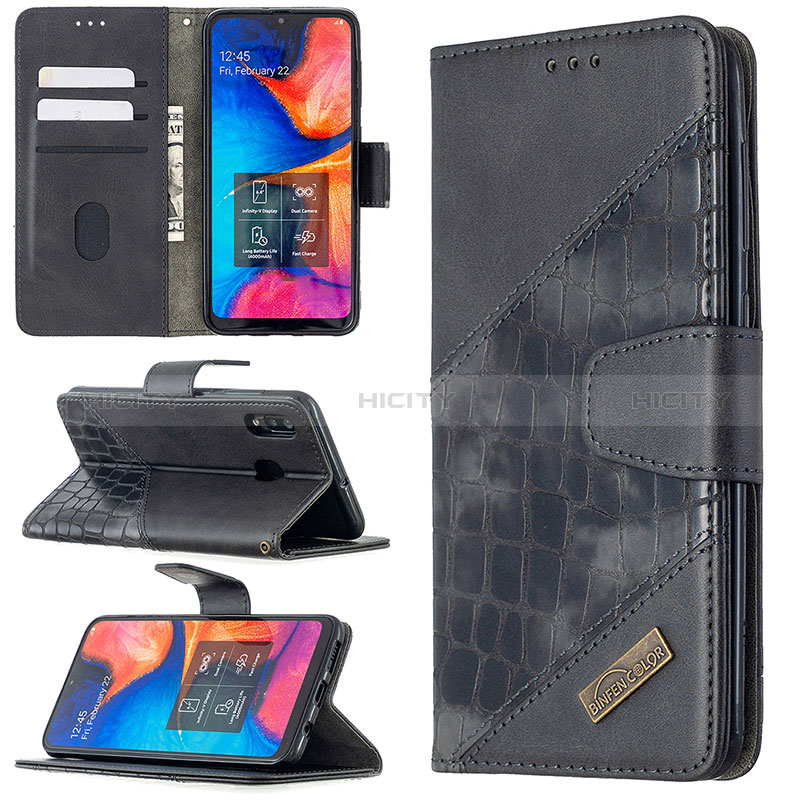 Funda de Cuero Cartera con Soporte Carcasa B03F para Samsung Galaxy A30