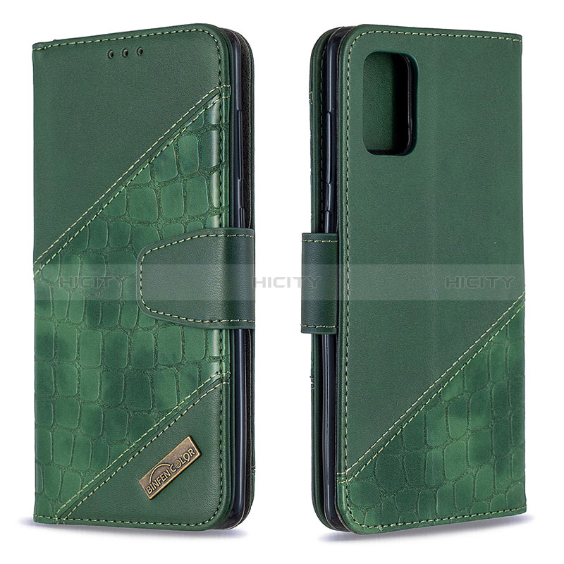 Funda de Cuero Cartera con Soporte Carcasa B03F para Samsung Galaxy A71 5G Verde