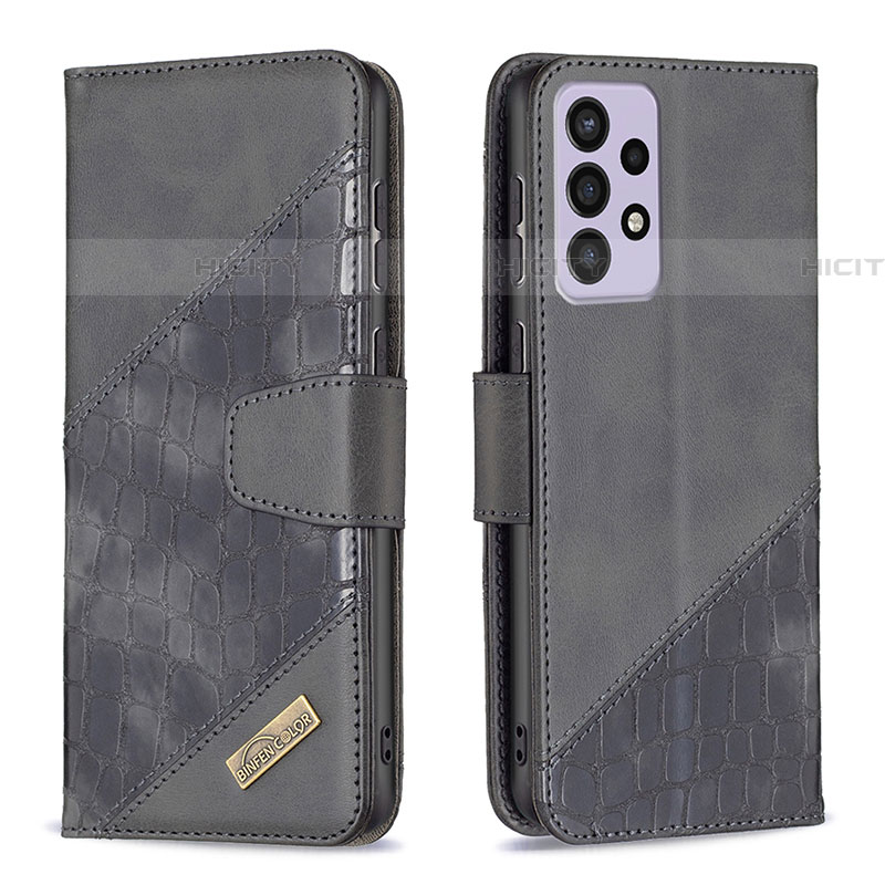 Funda de Cuero Cartera con Soporte Carcasa B03F para Samsung Galaxy A73 5G Negro