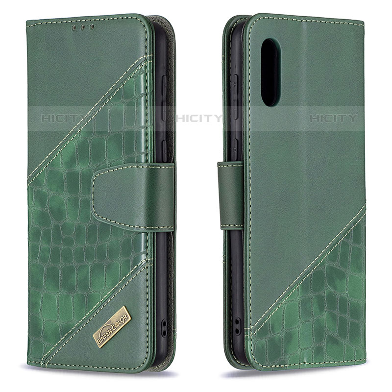 Funda de Cuero Cartera con Soporte Carcasa B03F para Samsung Galaxy M02