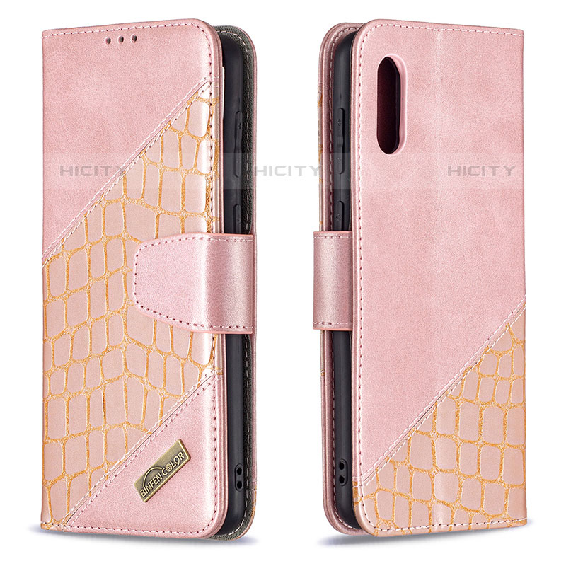 Funda de Cuero Cartera con Soporte Carcasa B03F para Samsung Galaxy M02