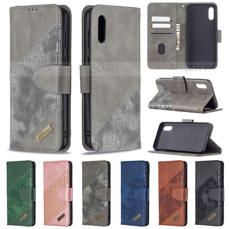 Funda de Cuero Cartera con Soporte Carcasa B03F para Samsung Galaxy M02