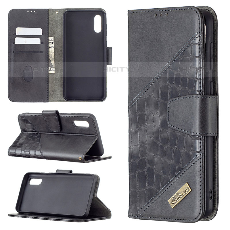 Funda de Cuero Cartera con Soporte Carcasa B03F para Samsung Galaxy M02