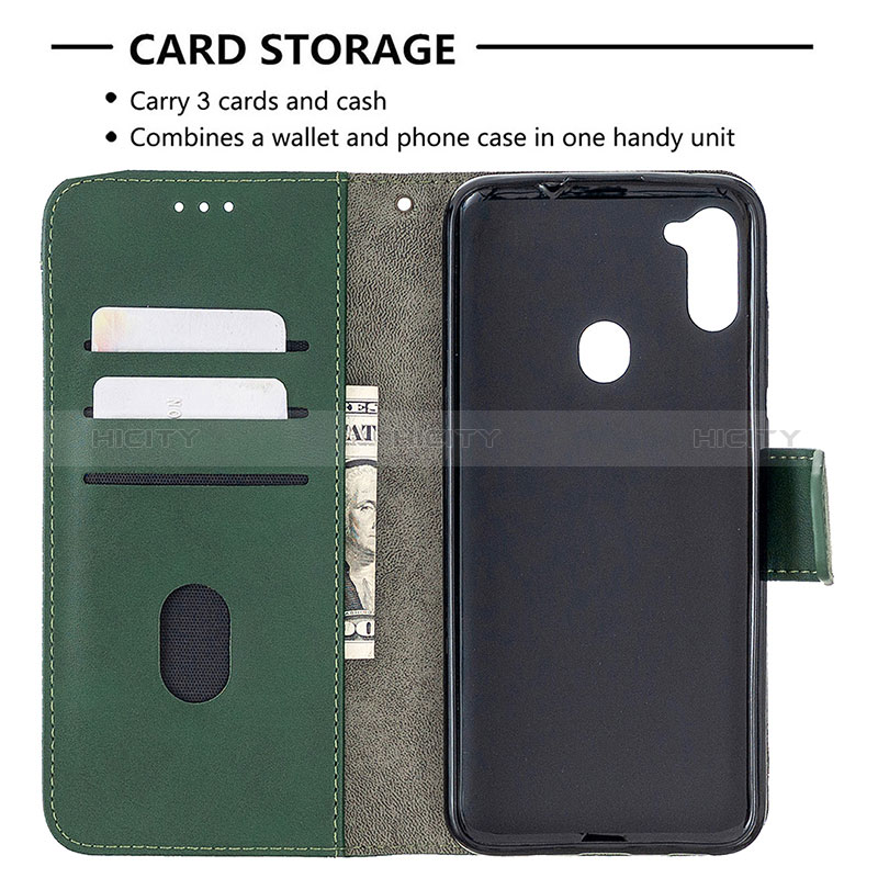 Funda de Cuero Cartera con Soporte Carcasa B03F para Samsung Galaxy M11