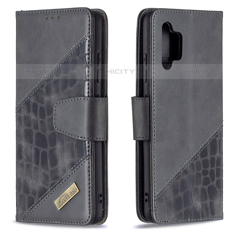 Funda de Cuero Cartera con Soporte Carcasa B03F para Samsung Galaxy M32 5G Negro